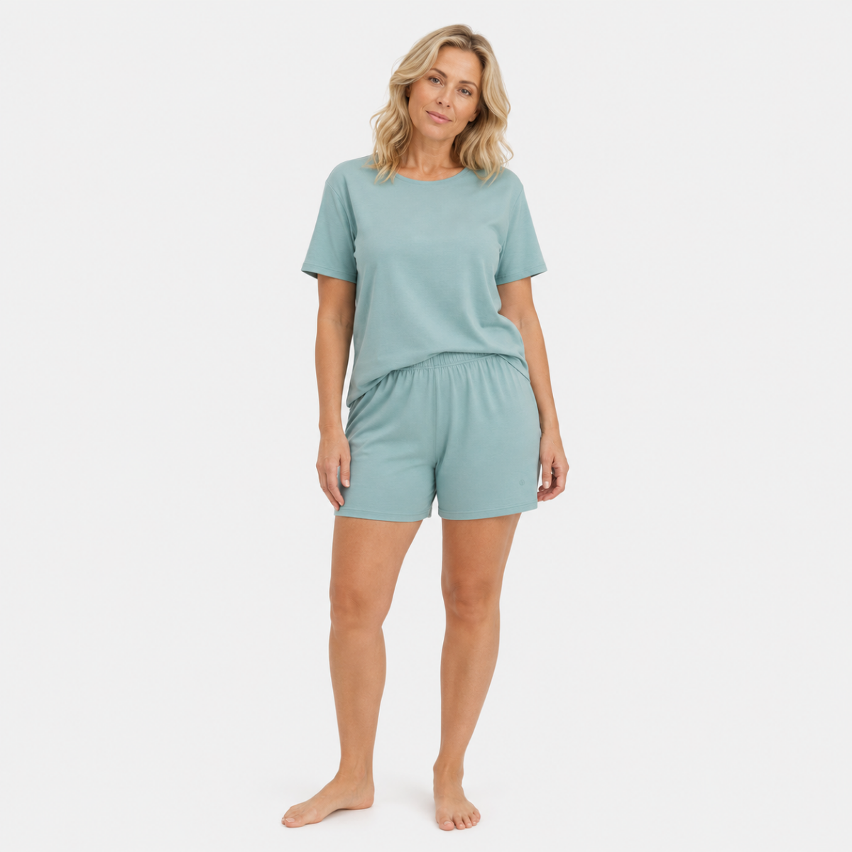 Pyjama set korte mouw Nicole - Groen