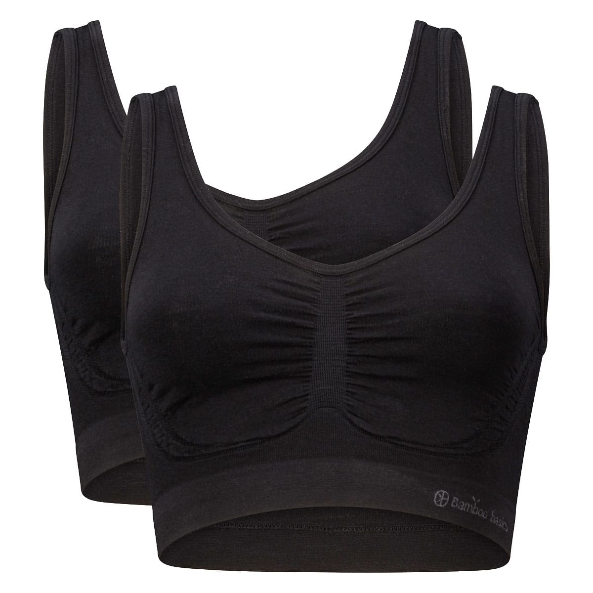 Bamboo Basics Seamless Bra Nova  - Zwart - pack shot