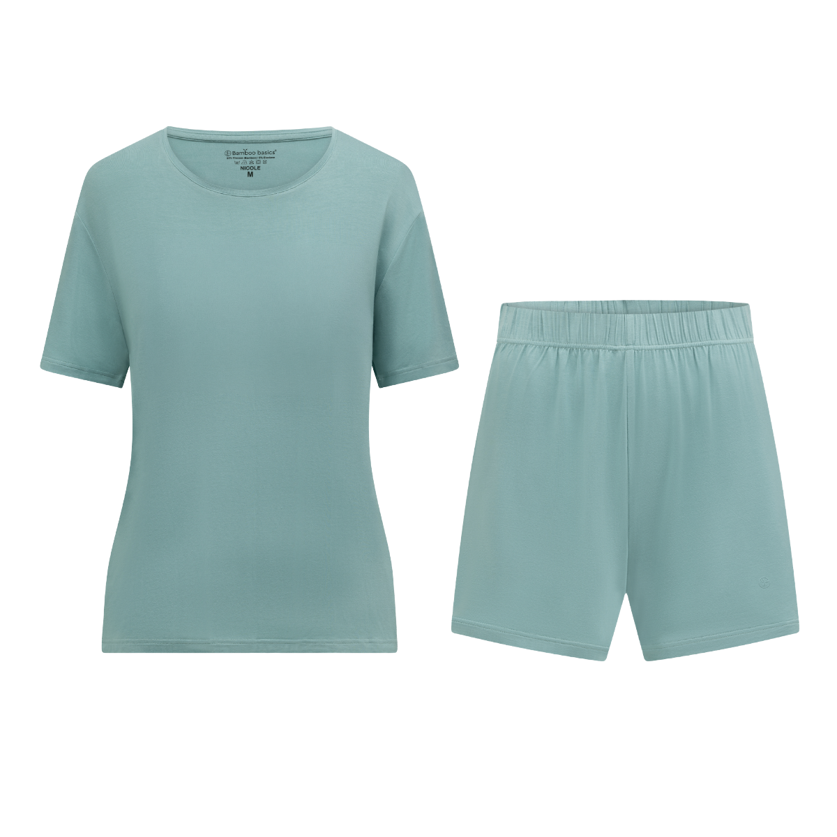 Pyjama set korte mouw Nicole - Groen