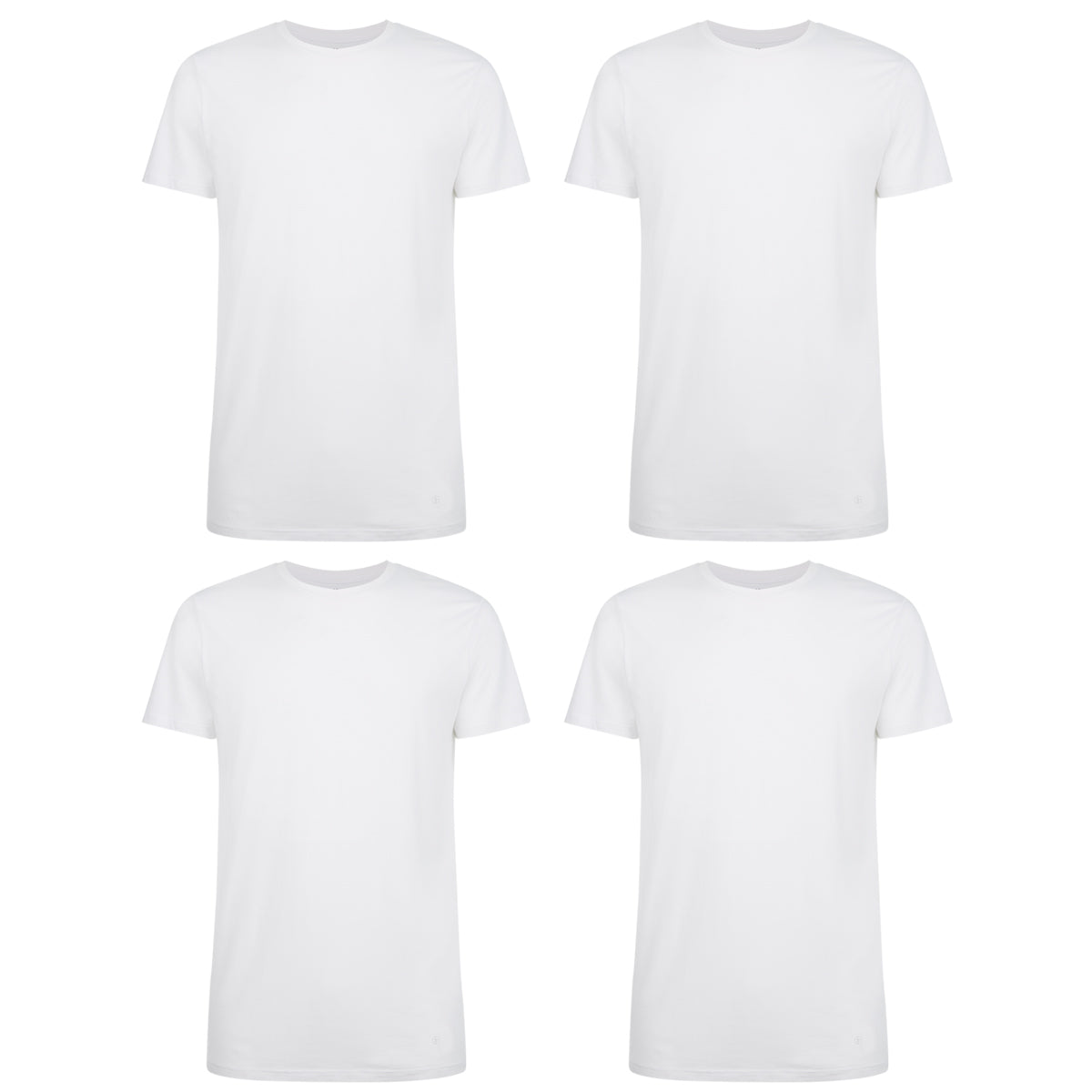 Bamboo Basics Voordeelbundel: T-Shirts Ruben ronde hals  – Wit - pack shot