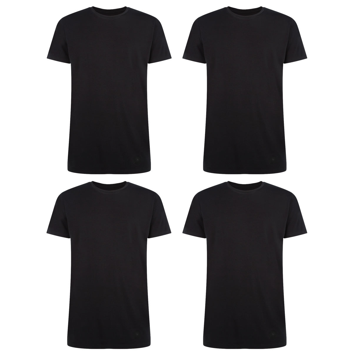 Bamboo Basics Voordeelbundel: T-Shirts Ruben ronde hals  – Zwart - pack shot