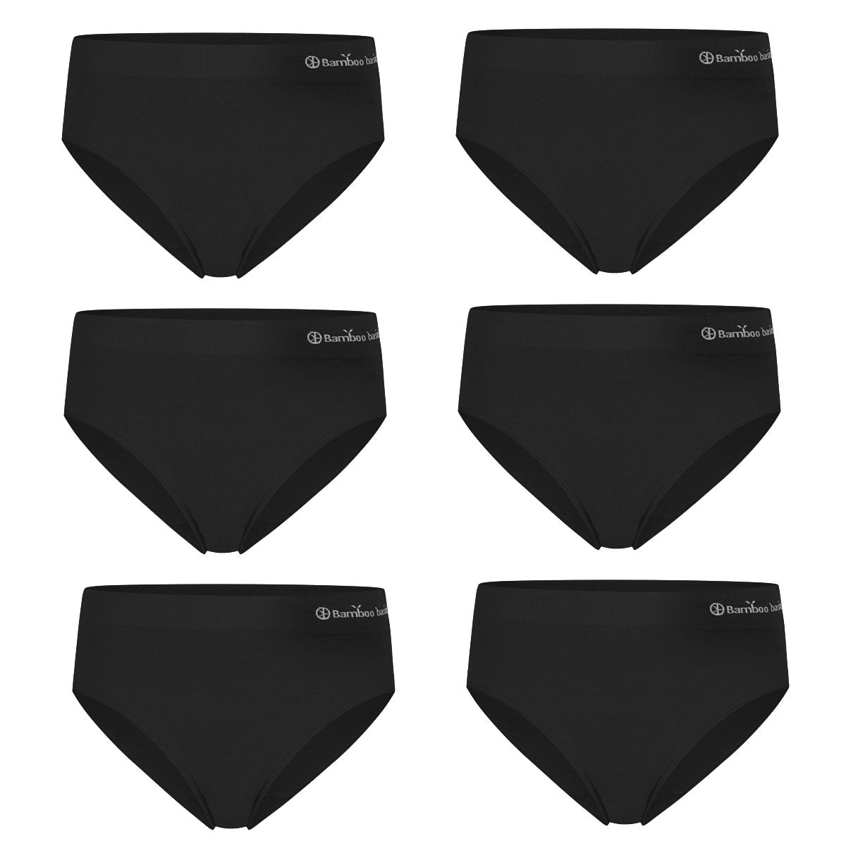 Bamboo Basics Voordeelbundel: Full Briefs Belle  – Zwart - pack shot