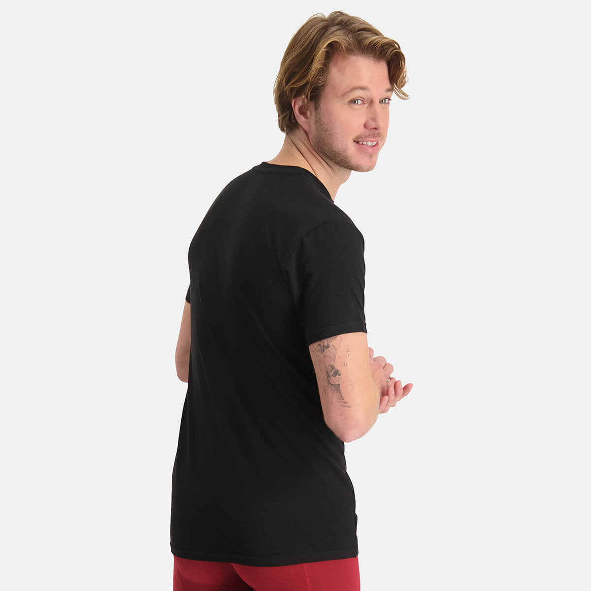 Bamboo Basics - T-Shirts Ray ronde hals  - Zwart