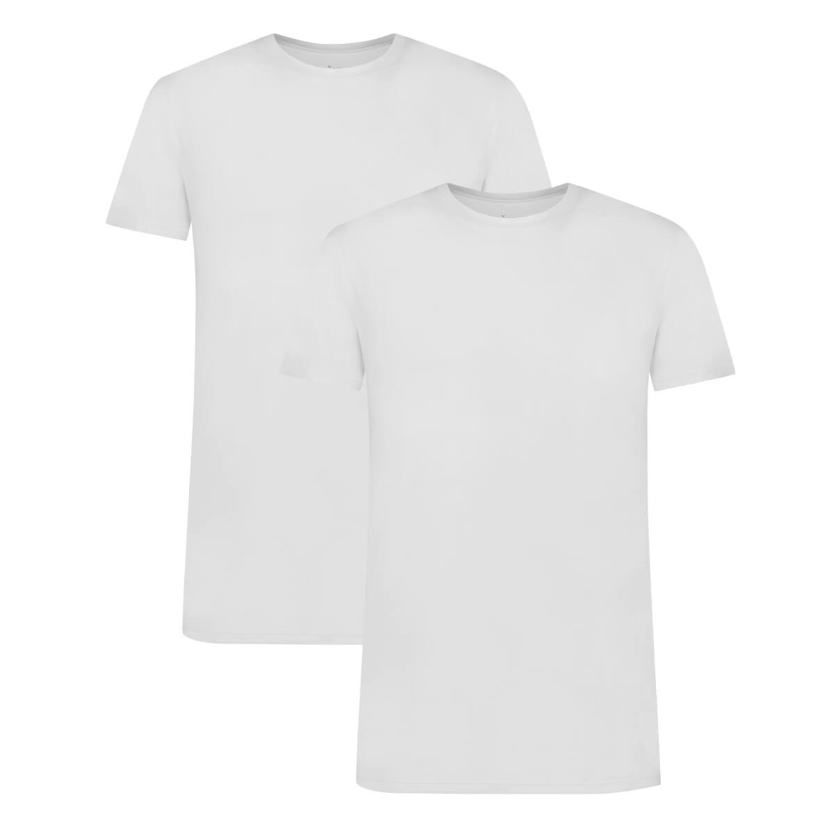 Bamboo Basics T-Shirts Ray ronde hals  - Wit - pack shot