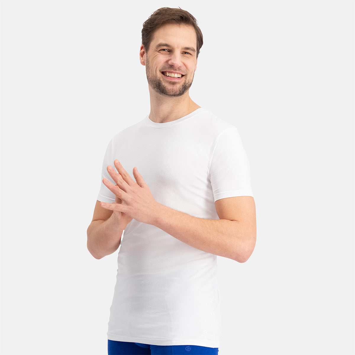 Slimfit T-Shirts Reno ronde hals - Wit