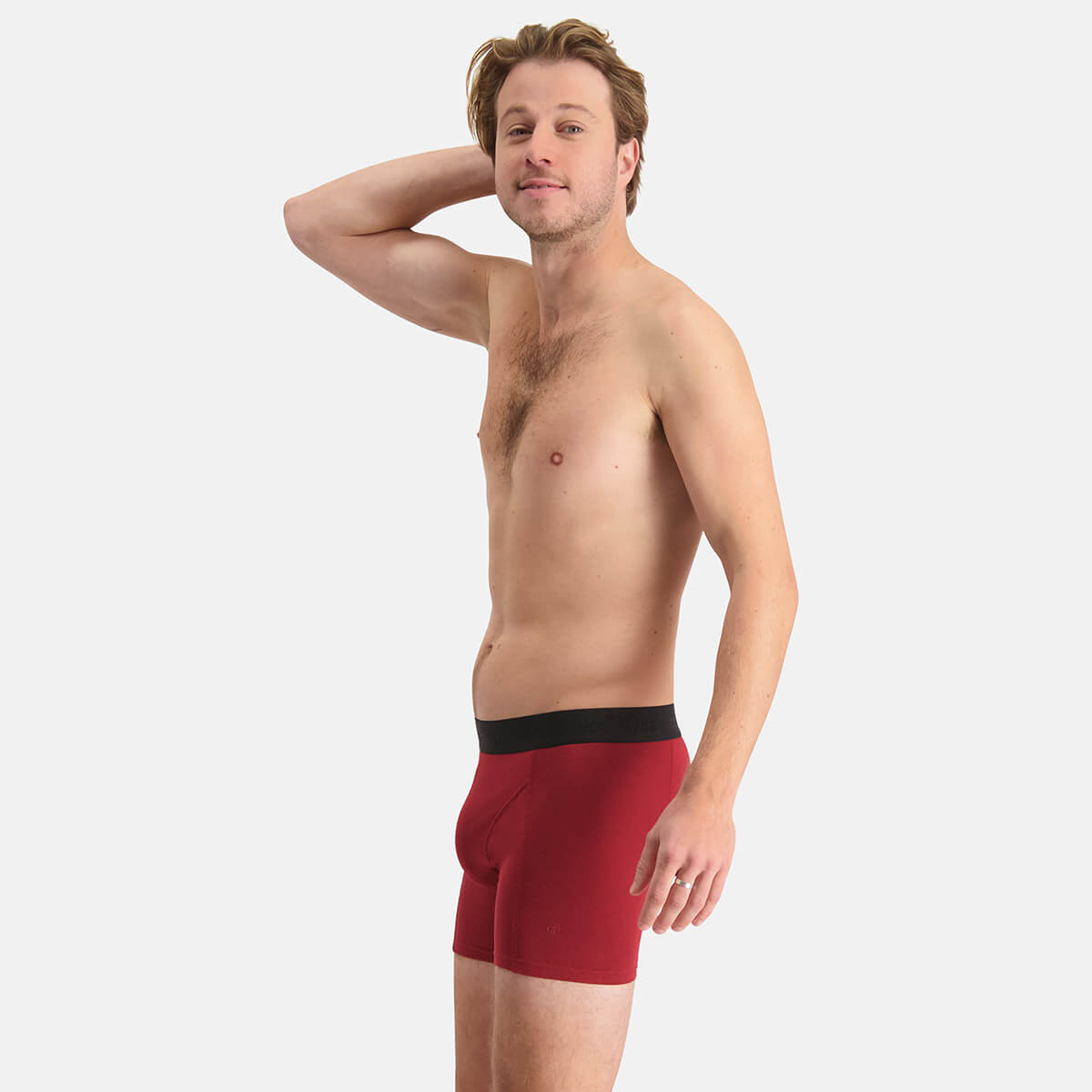 Bamboo Basics - Boxershorts Rick  - Bordeaux Rood, Zwart & Zwart