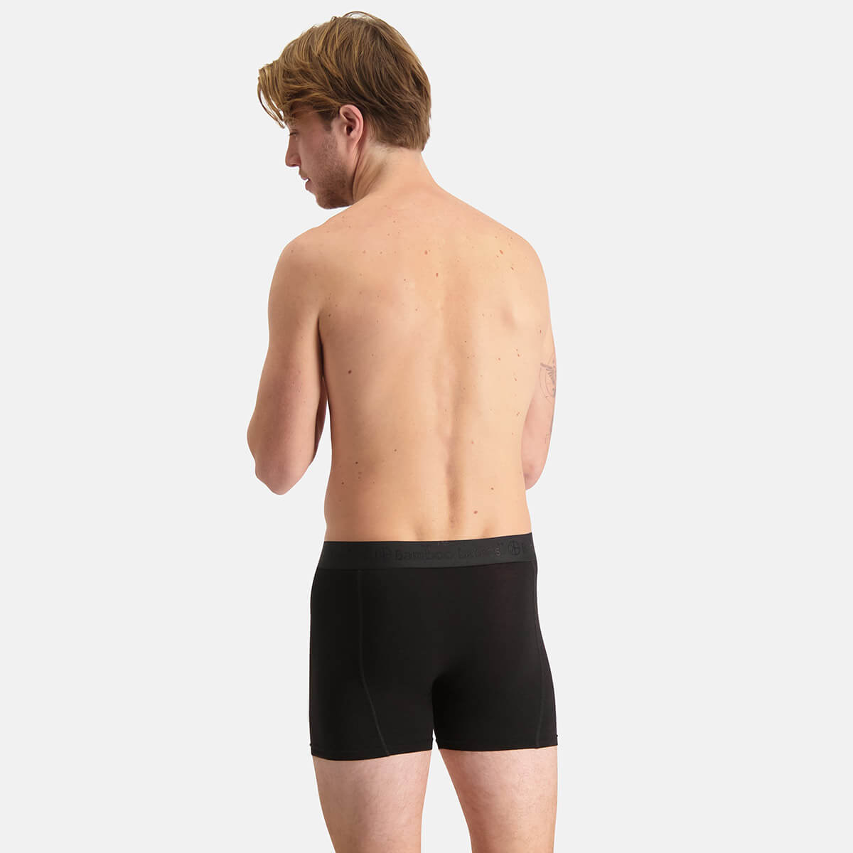 Bamboo Basics - Boxershorts Rick  - Bordeaux Rood, Zwart & Zwart