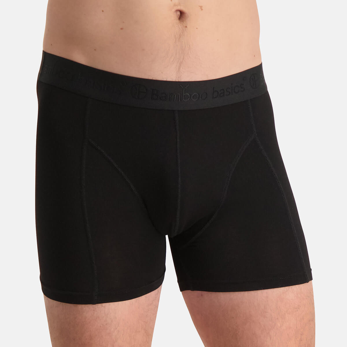 Bamboo Basics - Boxershorts Rick  - Bordeaux Rood, Zwart & Zwart