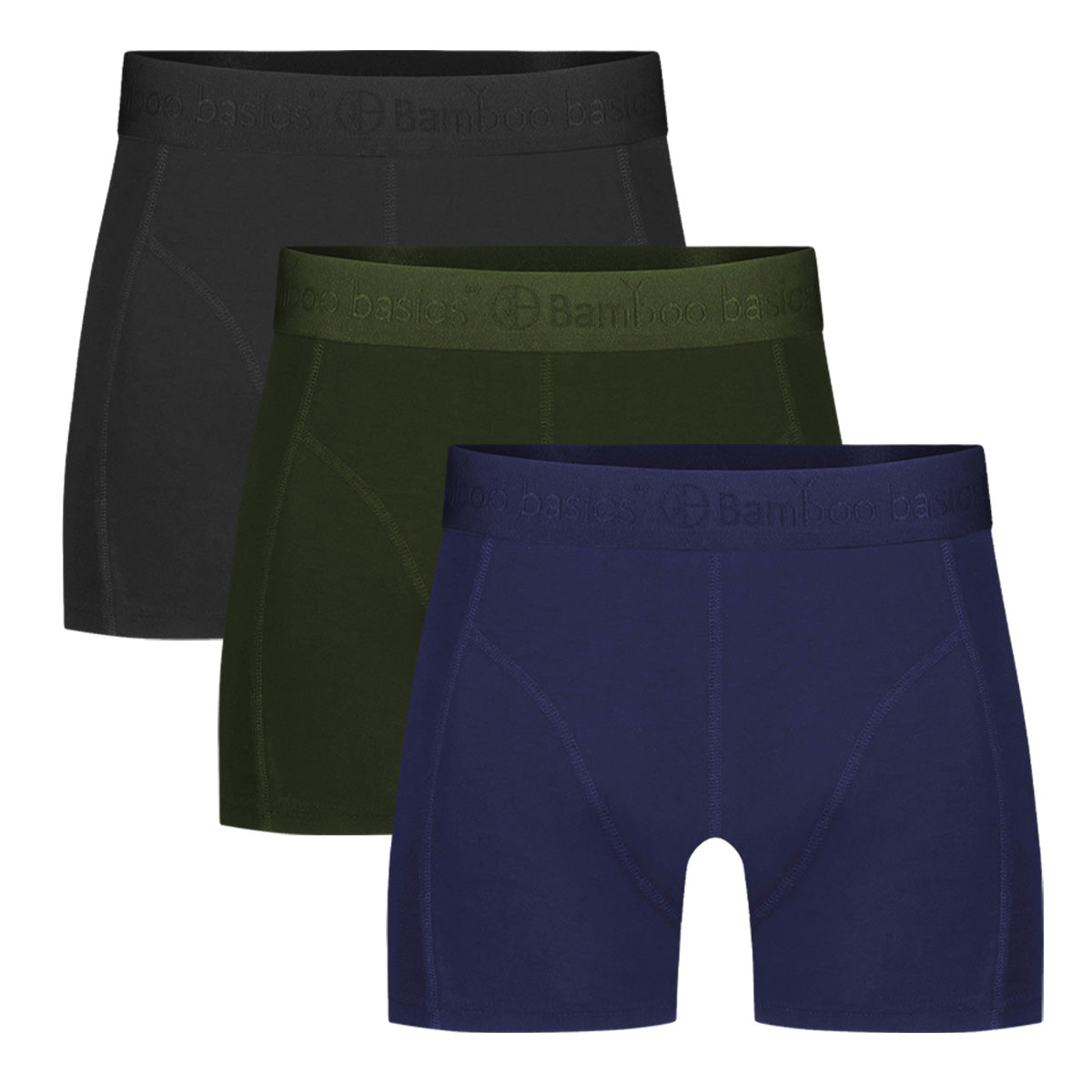 Boxershorts Rico - Navy, Army & Zwart Ton Sur Ton - pack shot