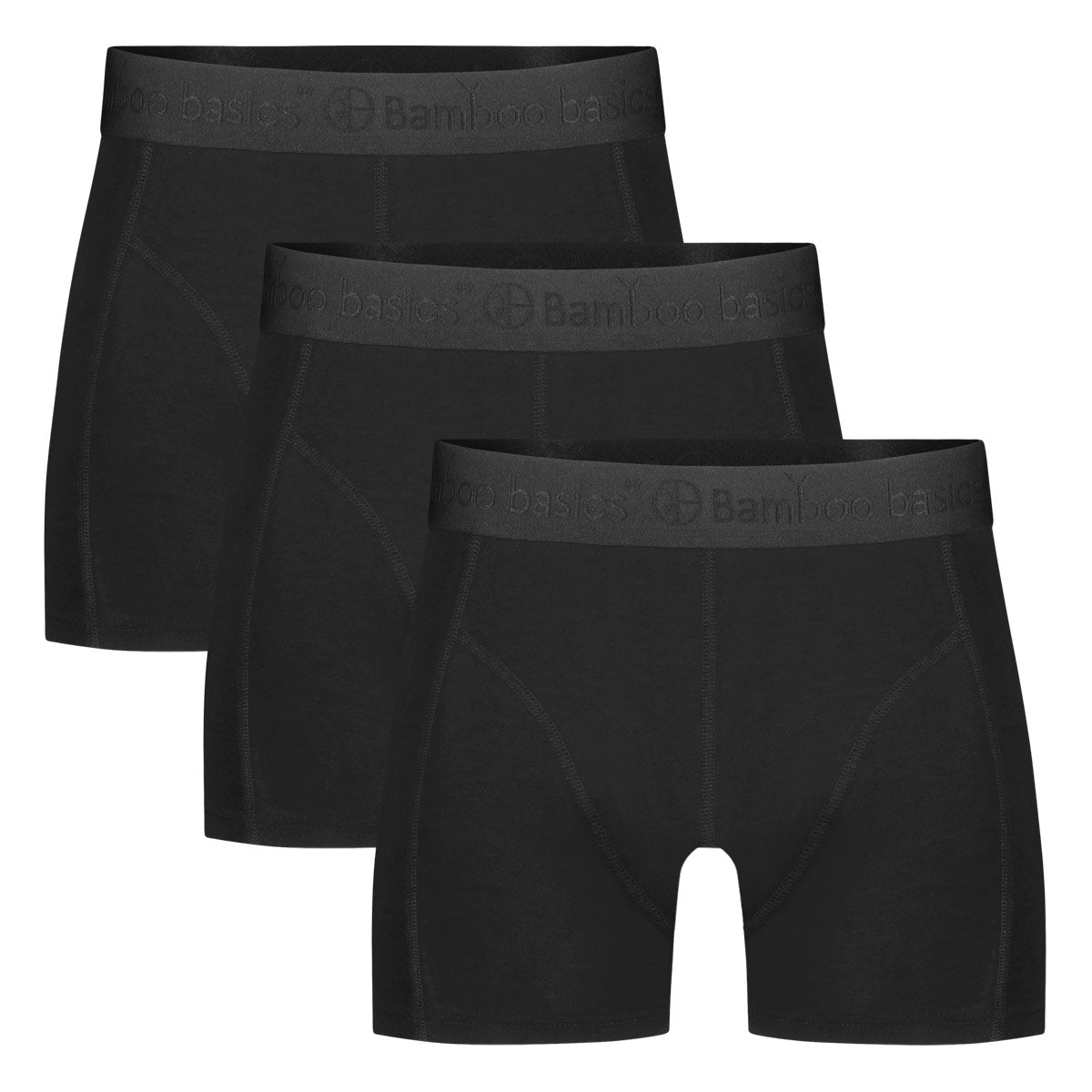 Bamboo Basics Boxershorts Rico  - Zwart Ton Sur Ton - pack shot