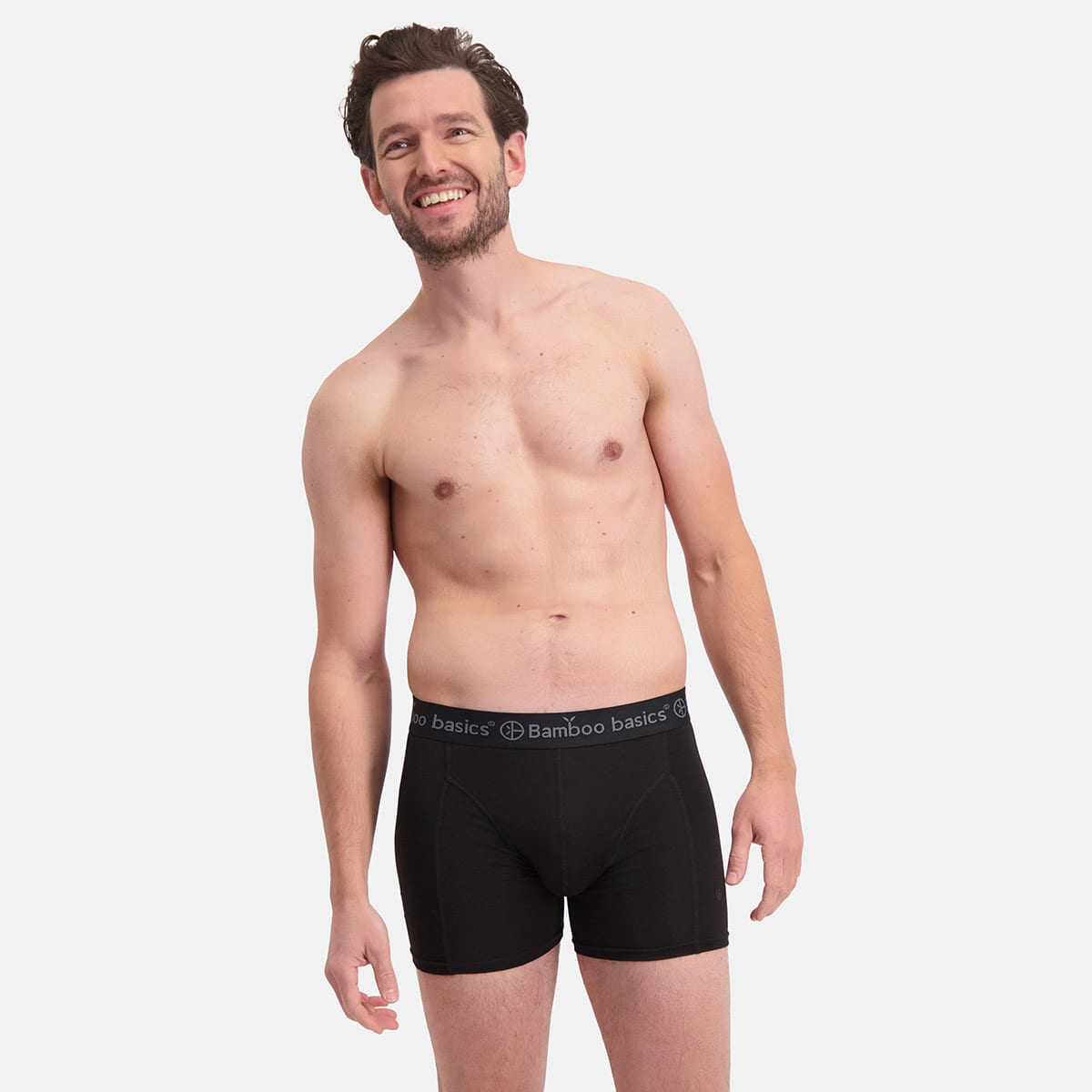Bamboo Basics - Boxershorts Rico - Zwart, Zwart & Grijs