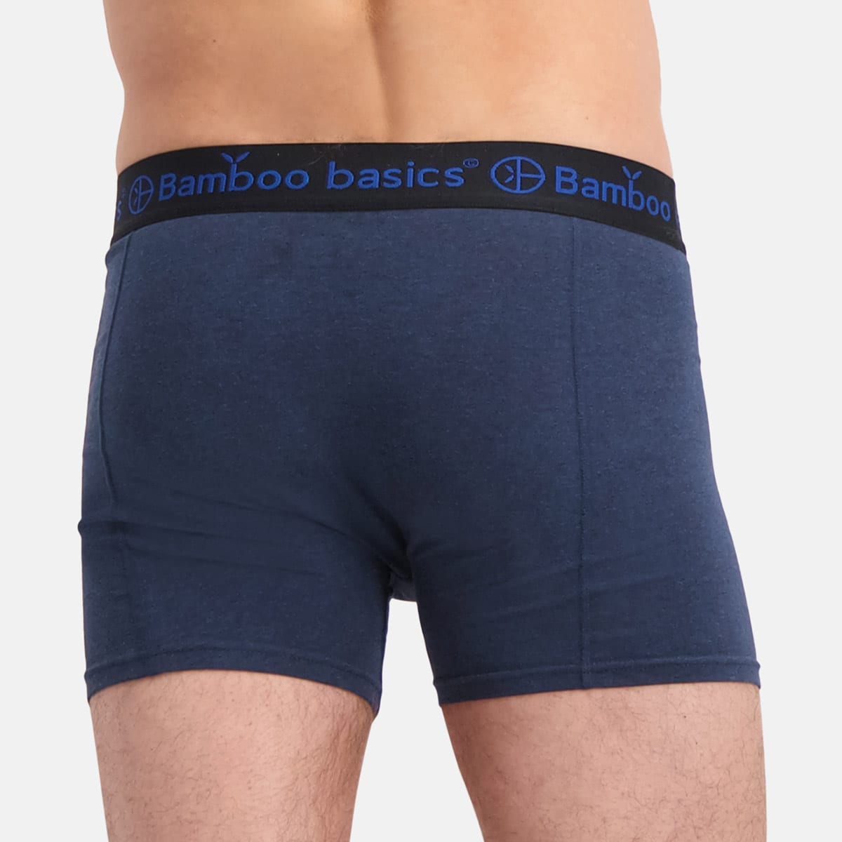Bamboo Basics - Boxershorts Rico  - Jeans Melange, Blauw & Zwart