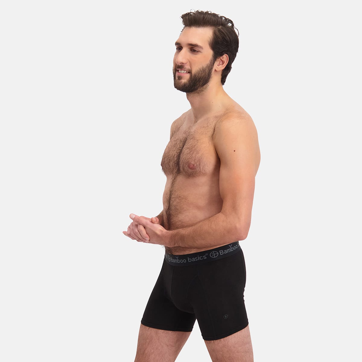 Bamboo Basics - Boxershorts Rico  - Jeans Melange, Blauw & Zwart