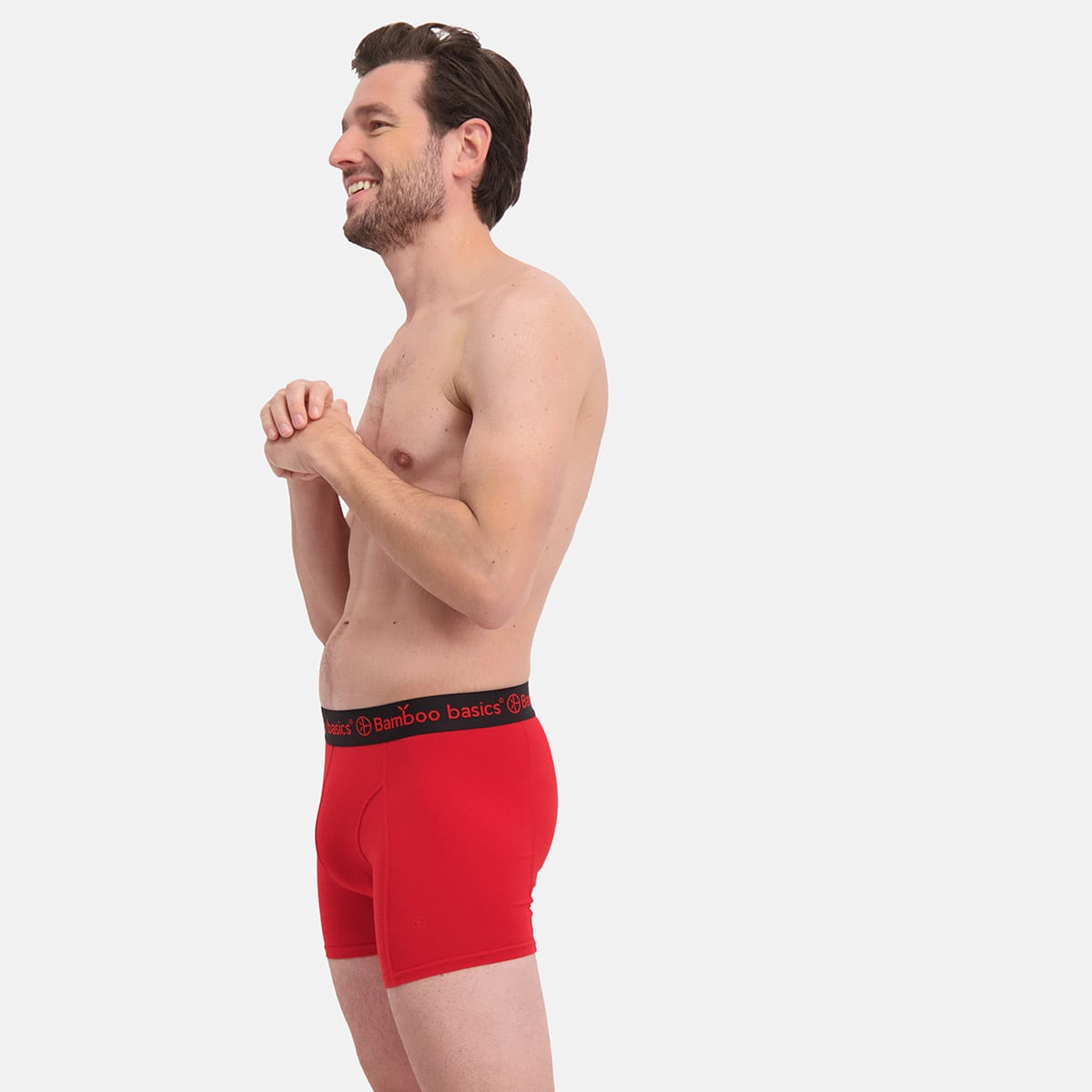 Bamboo Basics - Boxershorts Rico  -  Blauw, Grijs & Rood