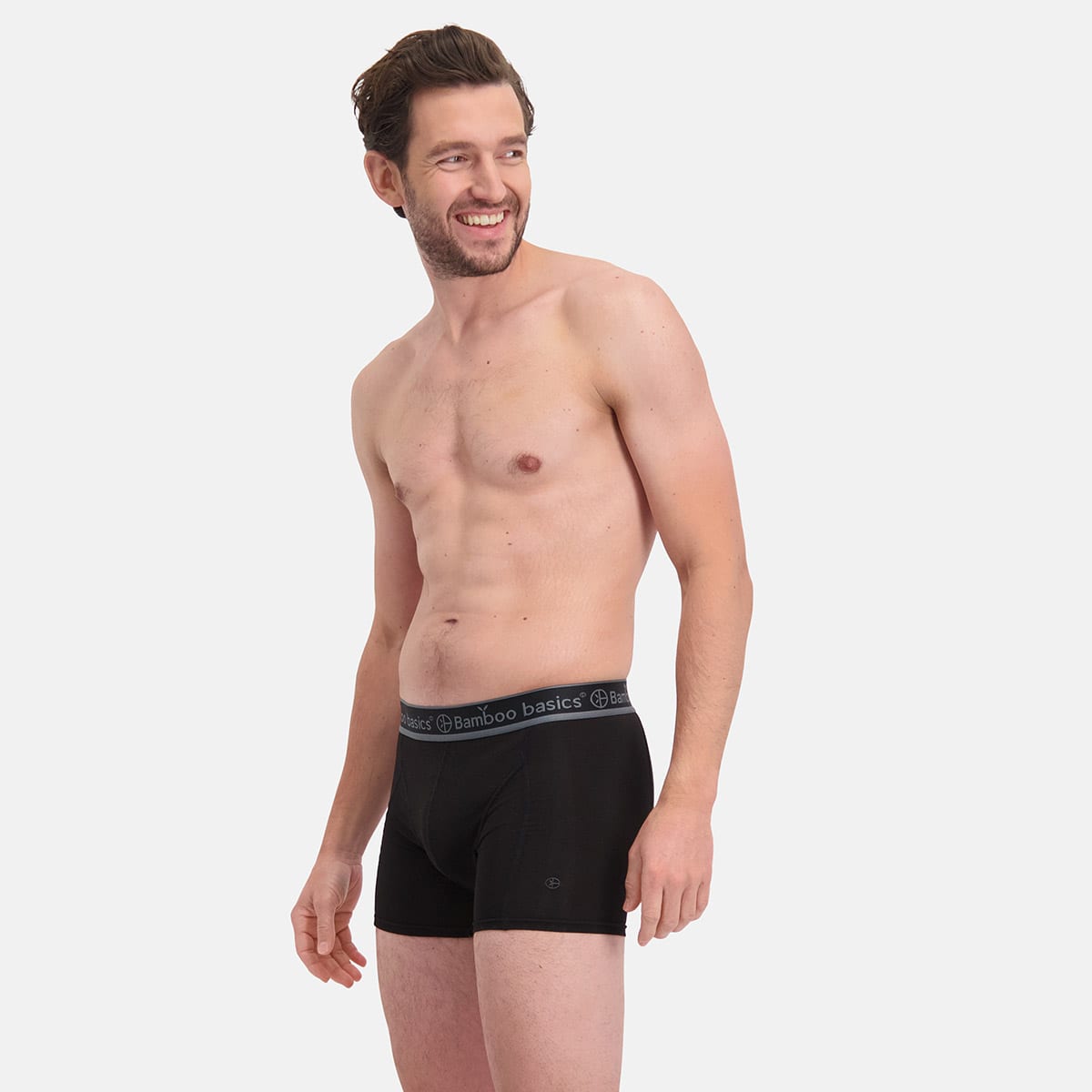 Bamboo Basics - Boxershorts Rico - Grey Melange, Okergeel & Zwart