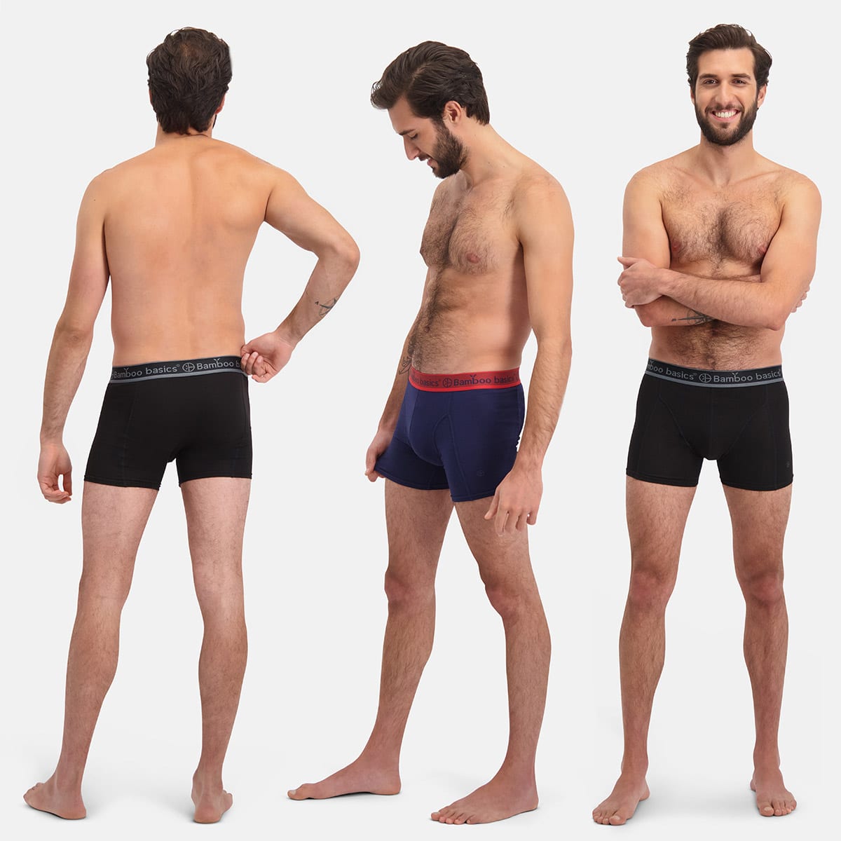 Bamboo Basics - Boxershorts Rico  - Navy, Zwart & Zwart