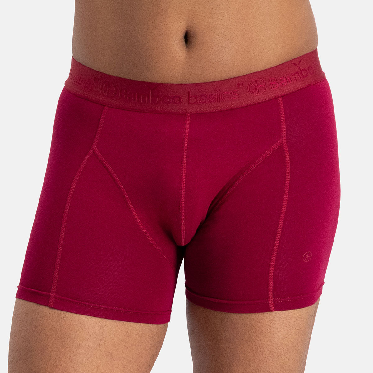 Bamboo Basics - Boxershorts Rico  - beet red Ton sur ton front