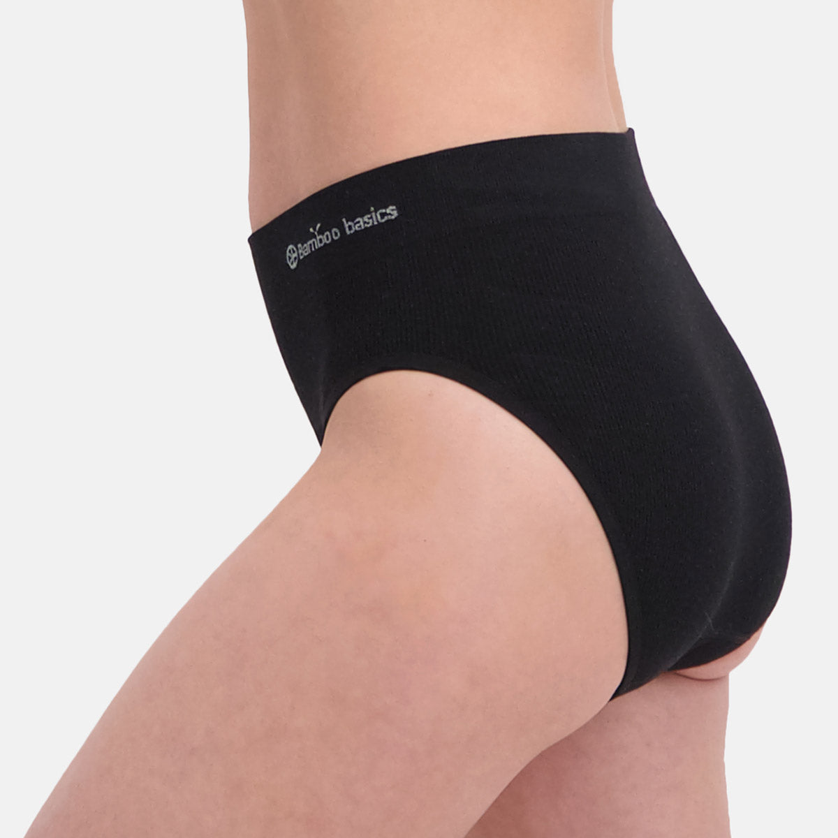Bamboo Basics - Seamless Rib Full Briefs Rosa  - Zwart