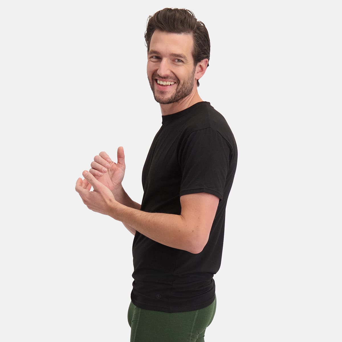 Bamboo Basics - T-Shirts Ruben ronde hals  -  Zwart