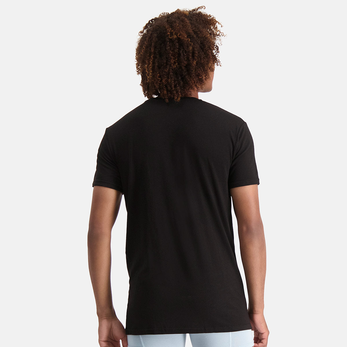 Bamboo Basics - Long Fit T-Shirts Ruben ronde hals  -  Zwart