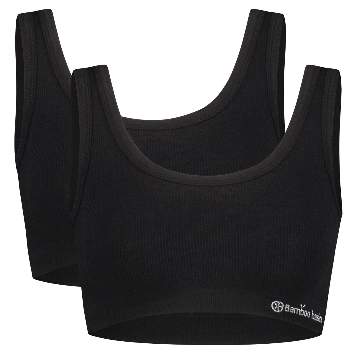 Bamboo Basics Seamless Rib Bra Ruby  - Zwart - pack shot