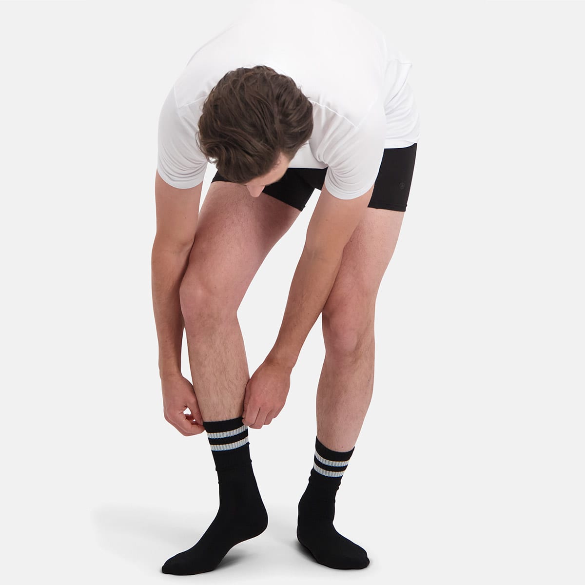 Bamboo Basics - Outdoor sokken Senna  - Zwart met Witte Banden