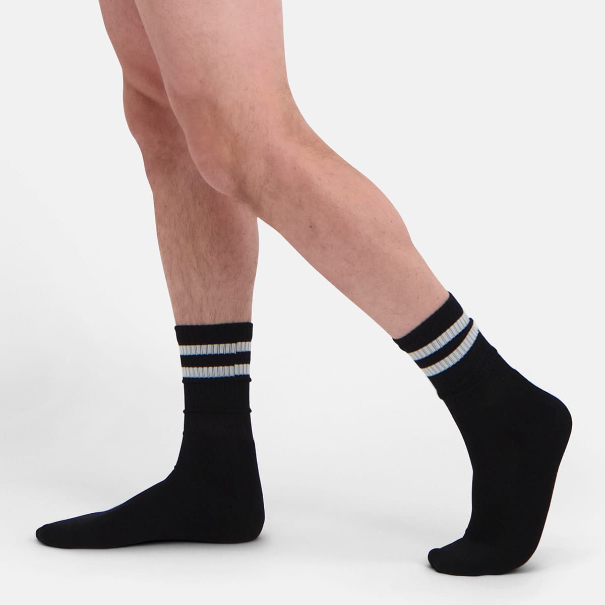 Bamboo Basics - Outdoor sokken Senna  - Zwart met Witte Banden