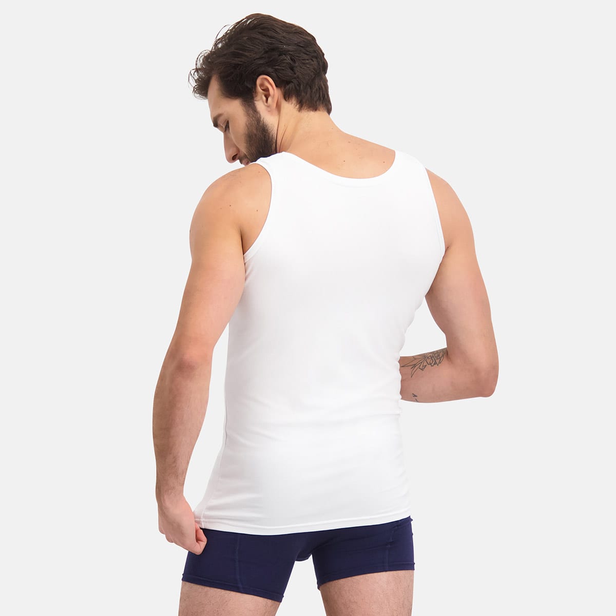 Bamboo Basics - Singlet Stef  - Wit