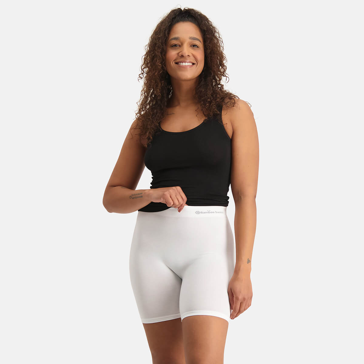 Bamboo Basics - Seamless Biker Short Suze - Wit