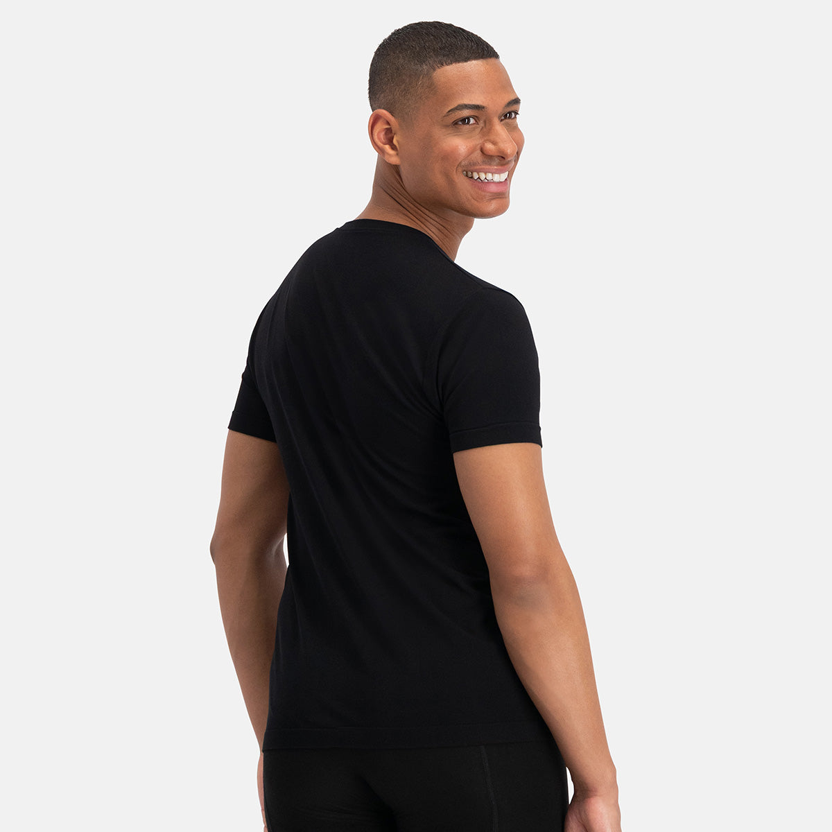 Merino-Bamboe T-Shirt Toby - Zwart