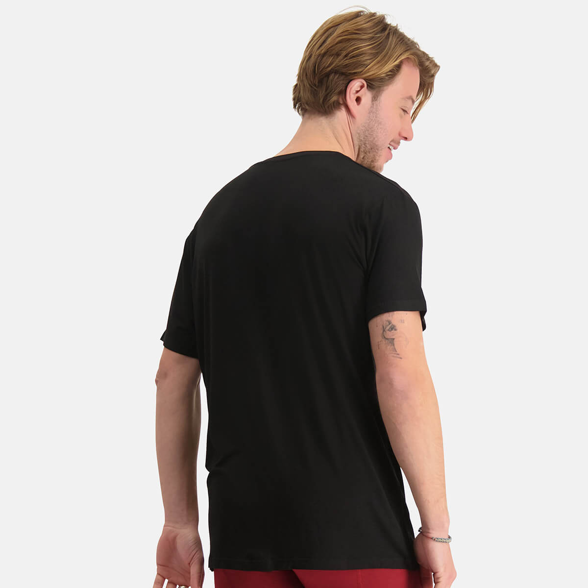 Bamboo Basics - T-Shirts Vance V-hals  - Zwart