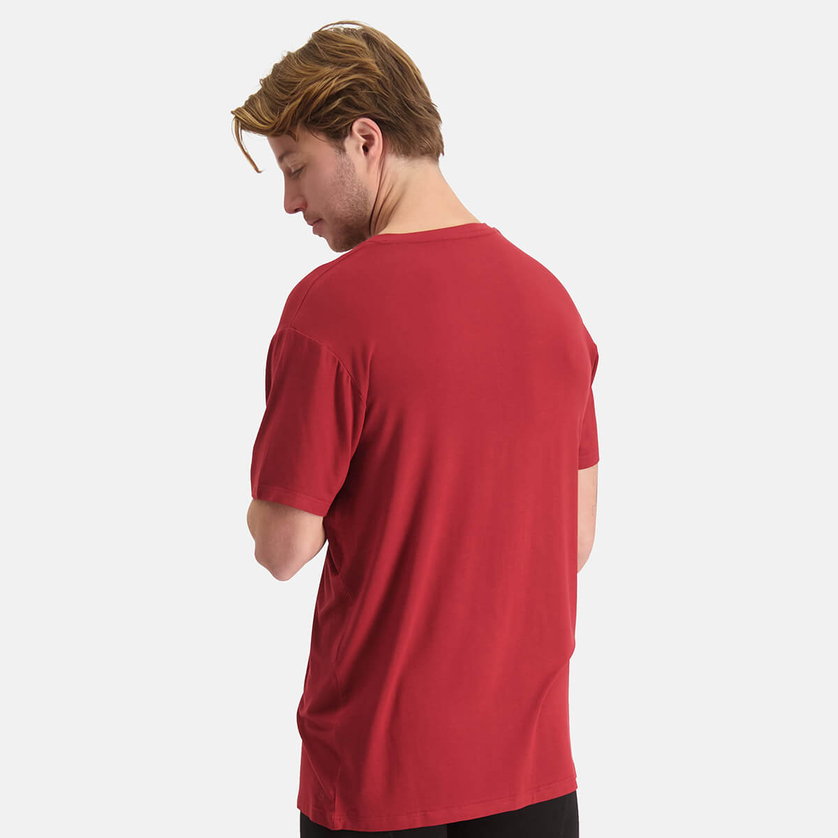 Bamboo Basics - T-Shirts Vance V-hals  - Bordeaux Rood