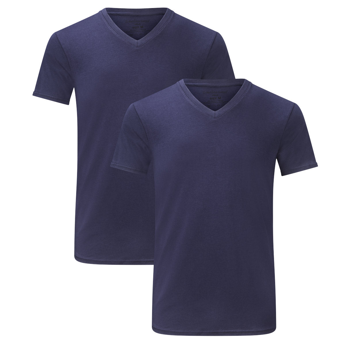 Bamboo Basics T-Shirts Velo V-hals  - Navy - pack shot