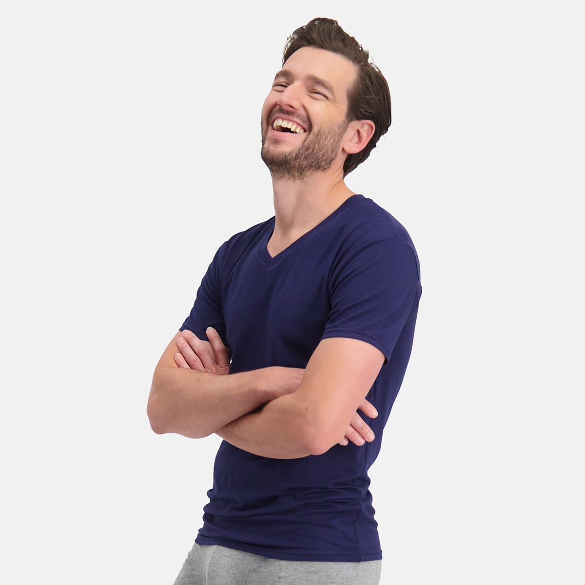 Bamboo Basics - T-Shirts Velo V-hals  - Navy