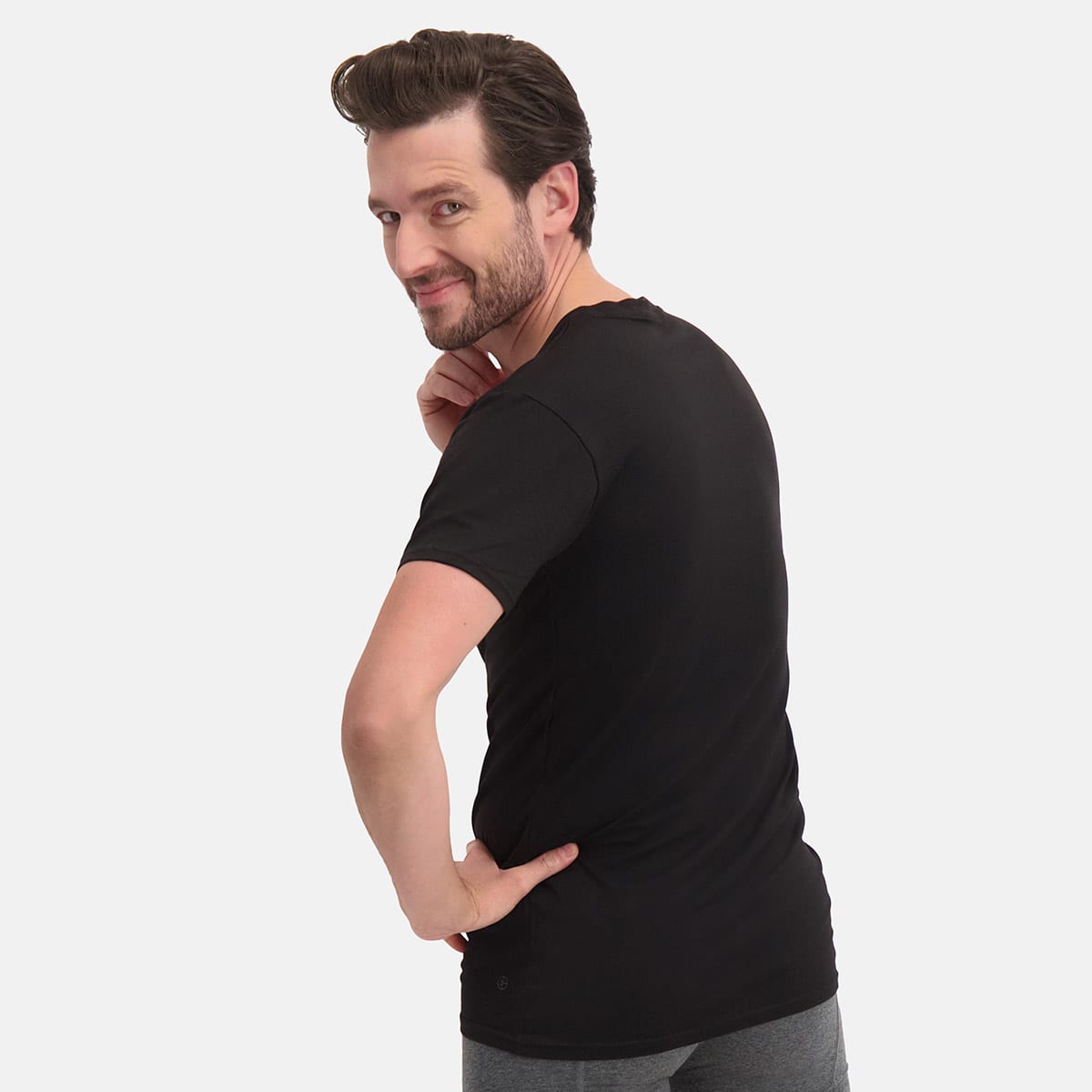 Bamboo Basics - T-Shirts Velo V-hals  - Zwart