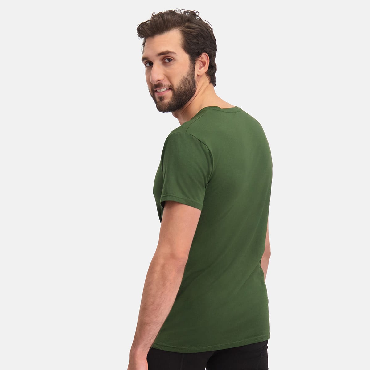 Bamboo Basics - T-Shirts Velo V-hals  - Army