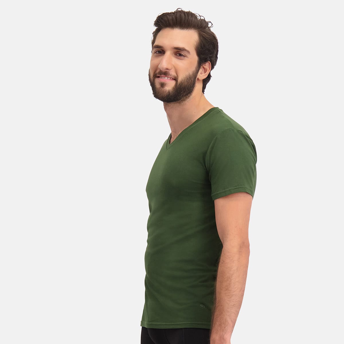 Bamboo Basics - T-Shirts Velo V-hals  - Army