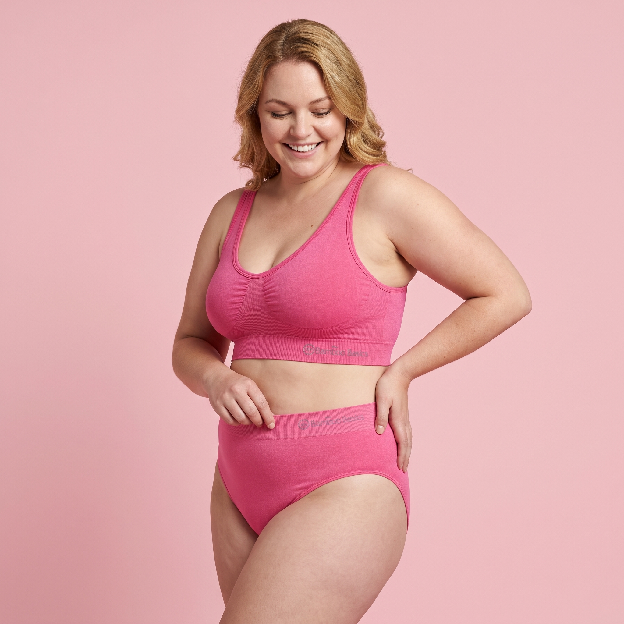 Seamless Padded Bra Fleur - Hot Pink