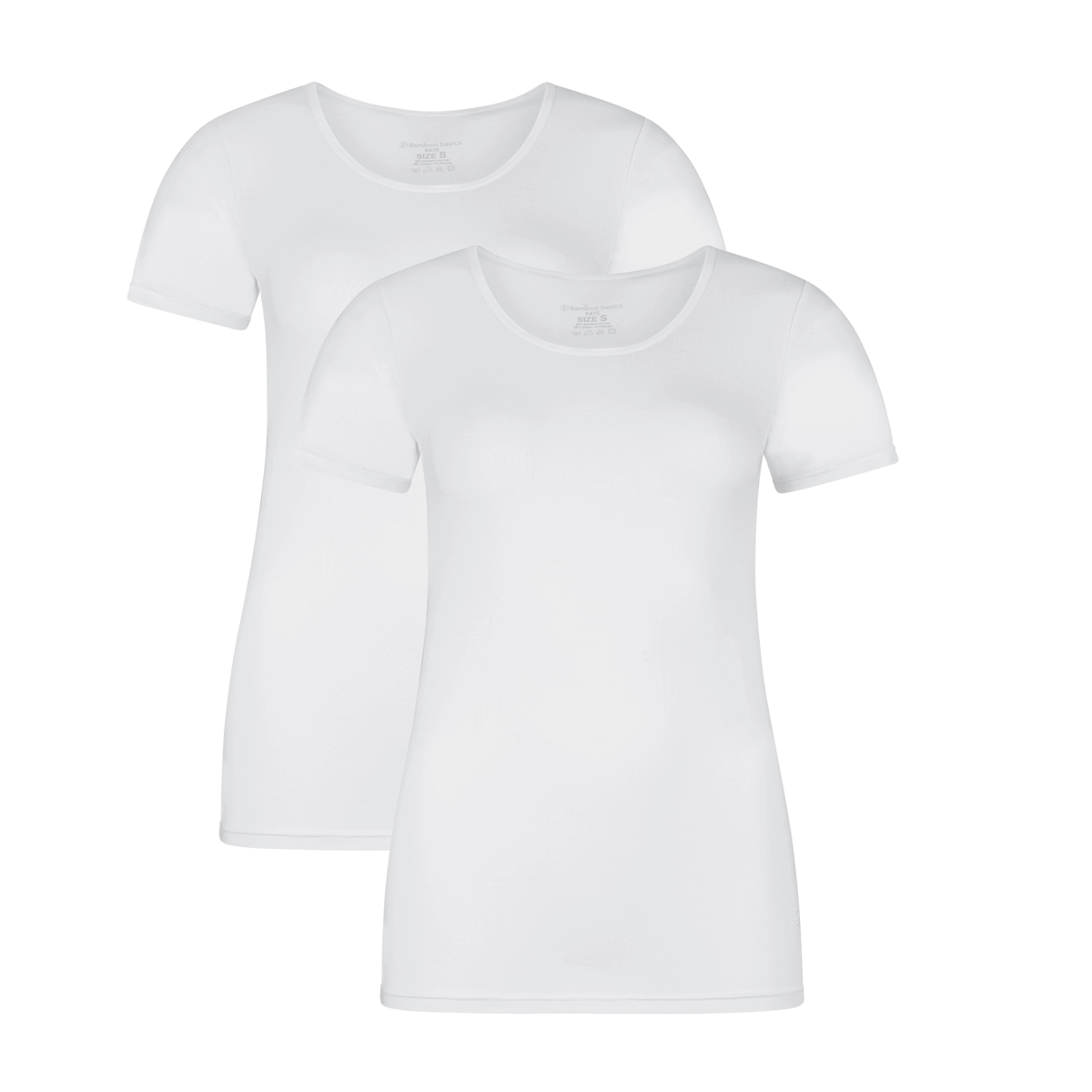 Bamboo Basics T-shirts Kate  - Wit - pack shot