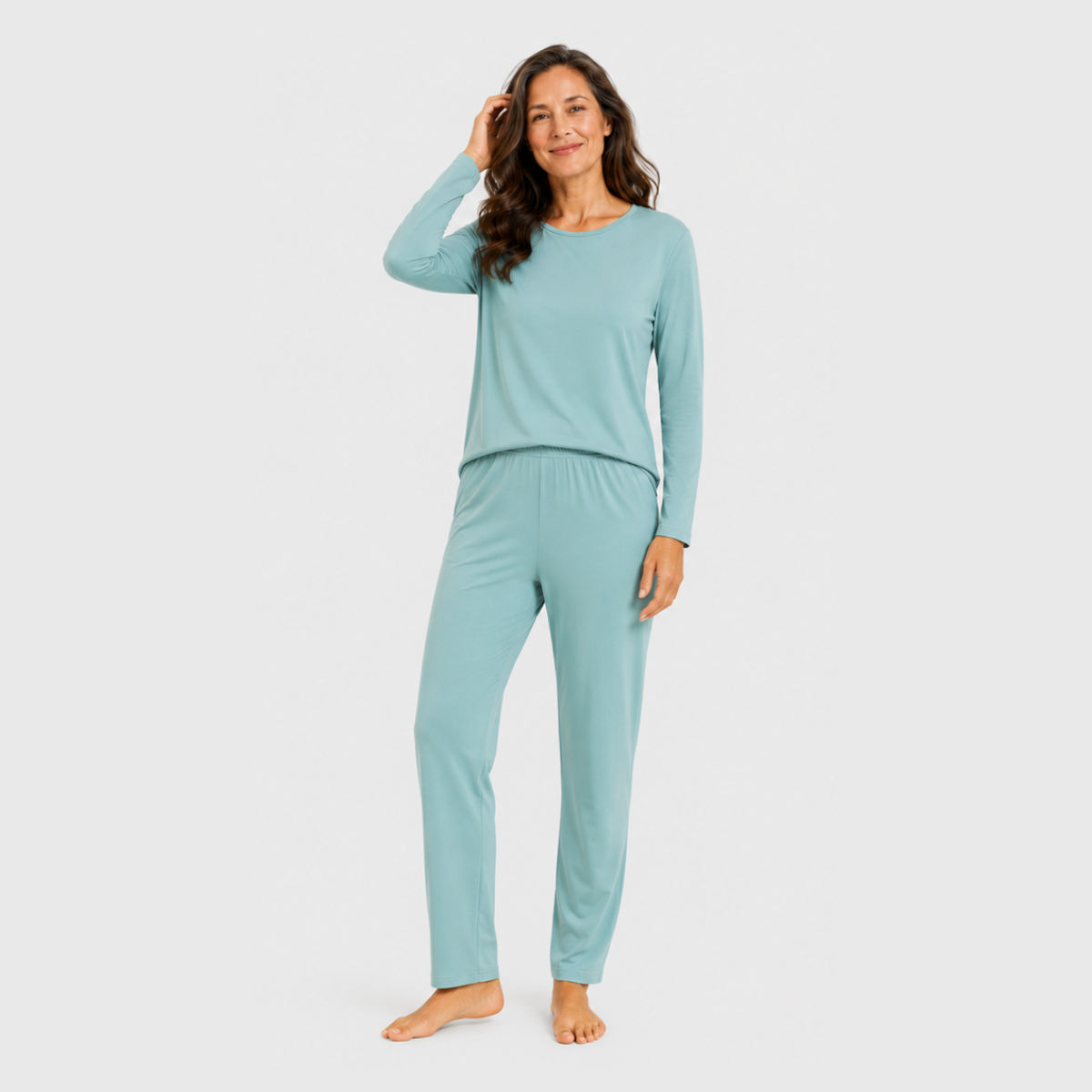 Pyjama set lange mouw Nina - Groen