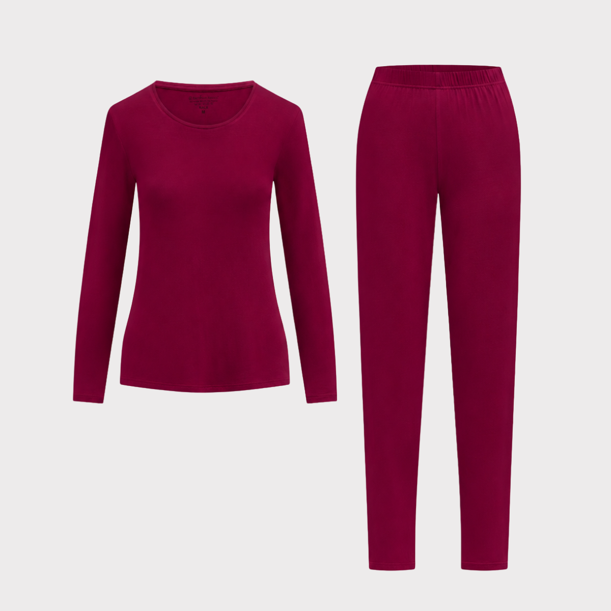 Nina long-sleeved pajama set - Bordeaux
