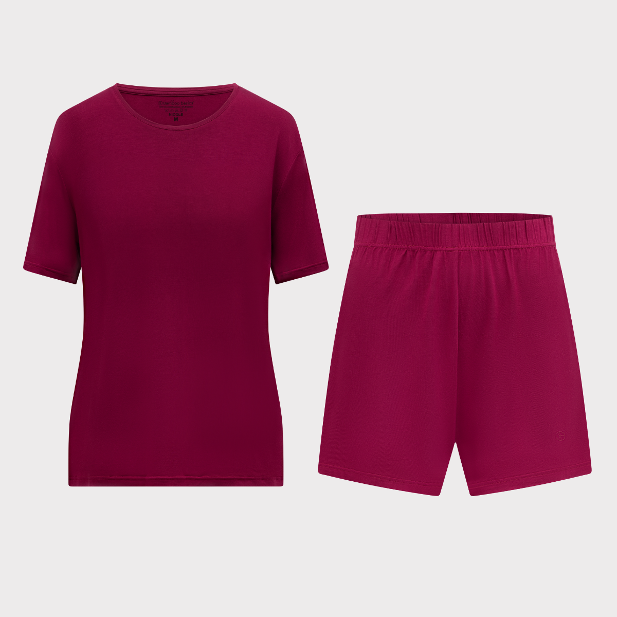 Pyjama set korte mouw Nicole - Burgundy