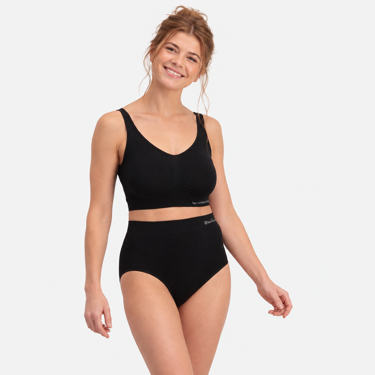 Seamless Extra High Briefs Amy (2-pack) - Zwart