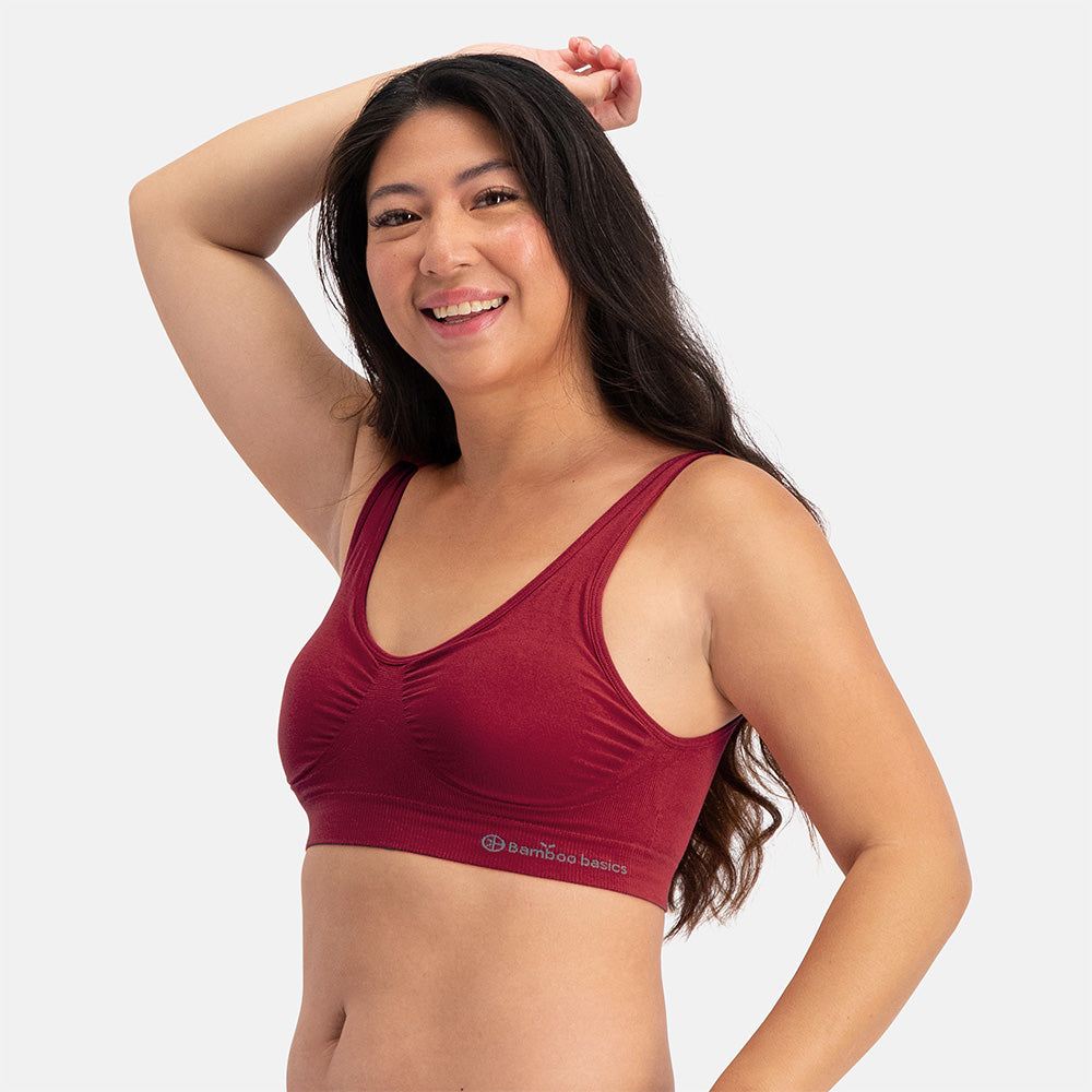 Seamless Padded Bra Fleur - Bordeaux