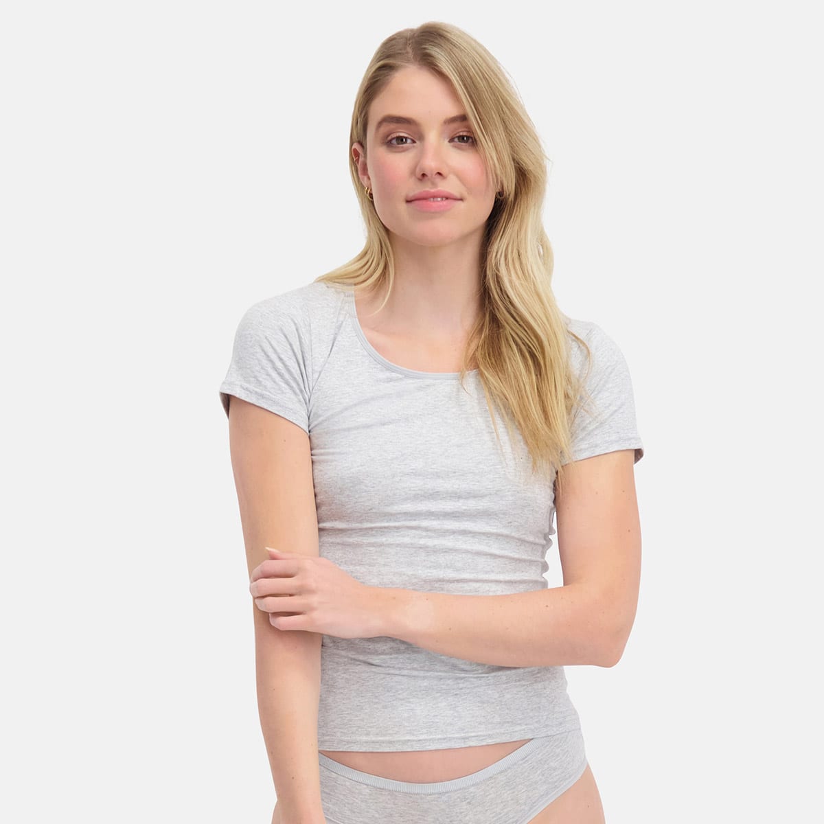 Bamboo Basics - T-shirts Kate  - Light Grey Melange