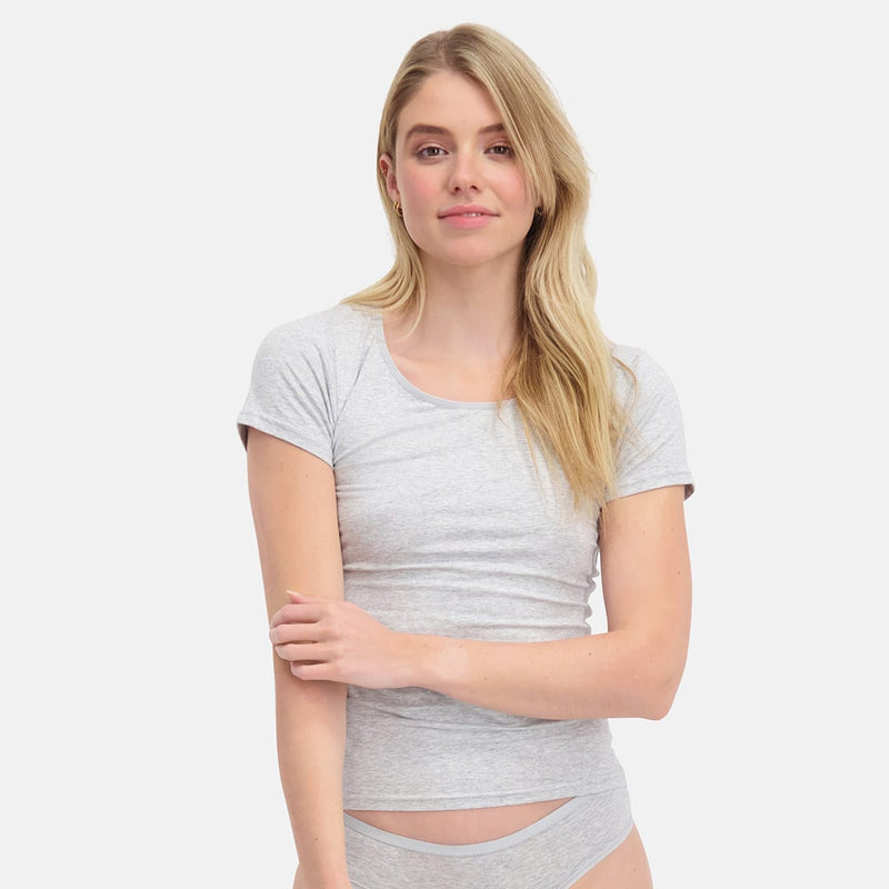 Bamboo Basics - Voordeelbundel: T-shirts  + Slips  – Grey Melange