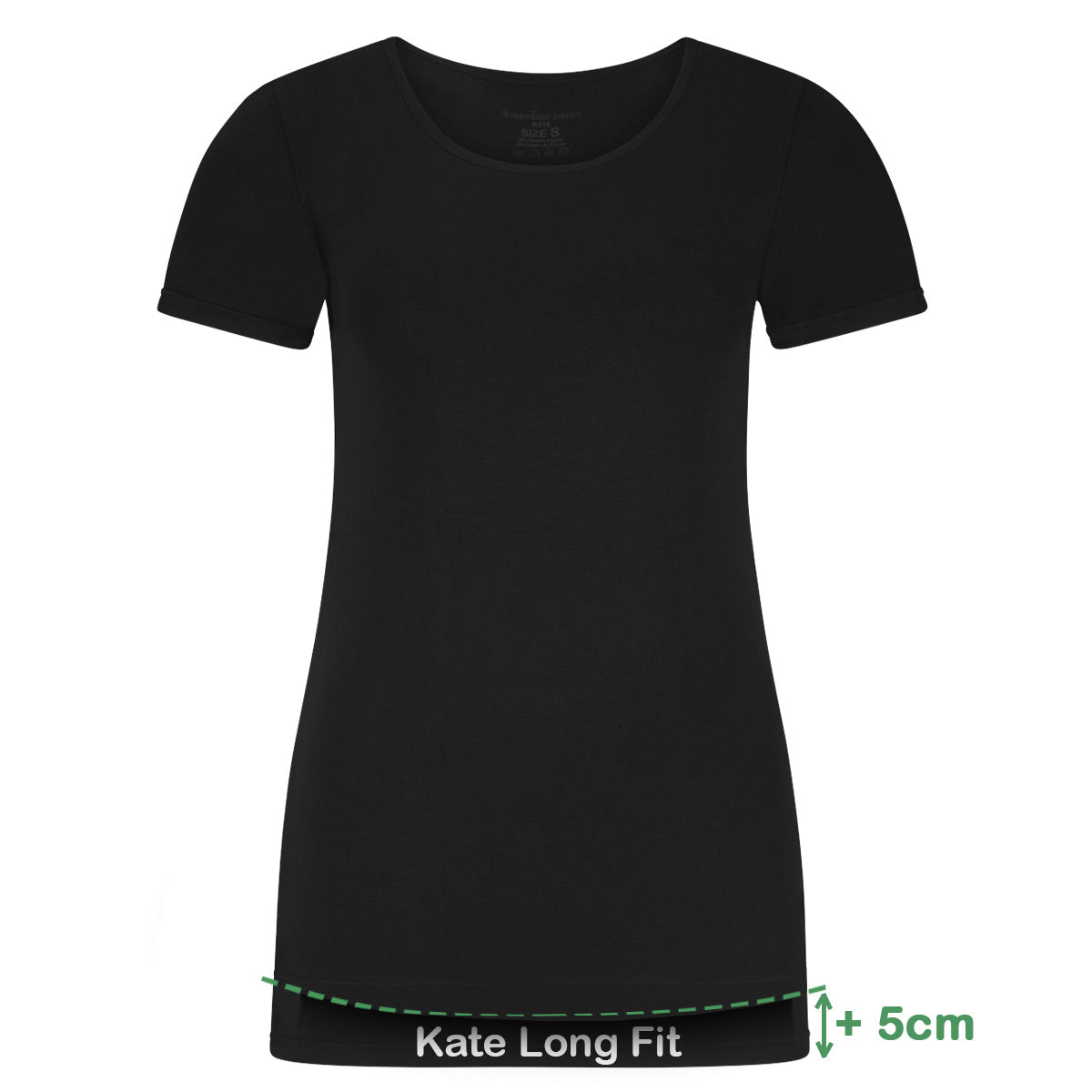 Bamboo Basics Long Fit T-shirts Kate  - Zwart - pack shot
