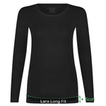 Bamboo Basics Long Fit T-shirts lange mouw Lara  - Zwart - pack shot