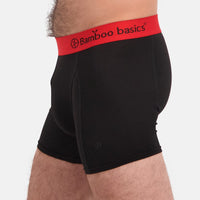 Bamboo Basics - Boxershorts Levi  - Zwart met rood