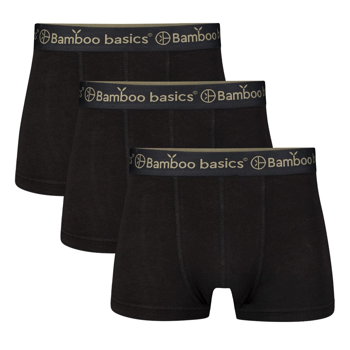 Bamboo Basics Trunk Boxershorts Liam  - Zwart - pack shot